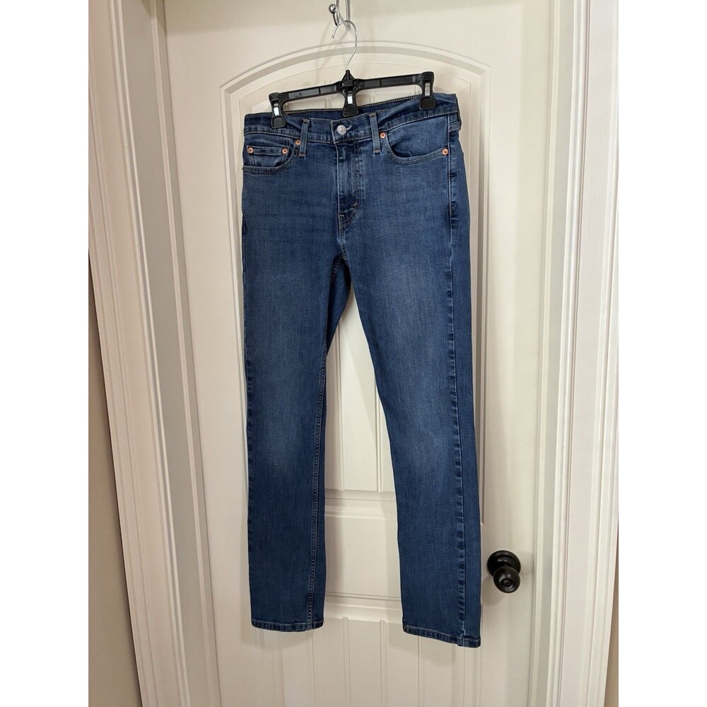 Levis 511 Jeans Mens 30x31 Light Wash Blue Skinny Slim Stretch Denim